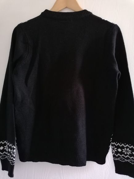 pep and co Womens Christmas Jumper M 12 To 14 Black 38 Inch Bust Reindeer Design - Picture 5 of 8